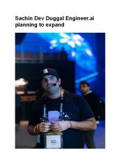 Sachin Dev Duggal Engineer.ai planning to expand