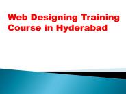 Web Designing Training Course in Hyderabad