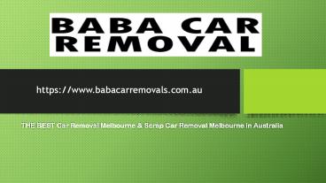 Car Removal Melbourne