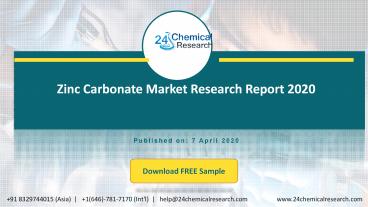Zinc Carbonate Market Research Report 2020