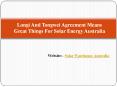 Longi and Tongwei Agreement Means Great things for Solar Energy Australia PowerPoint PPT Presentation