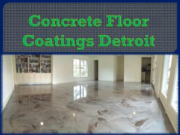 Concrete Floor Coatings Detroit