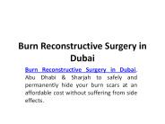 Burn Reconstructive Surgery in Dubai