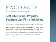 Best Intellectual Property Boutique Law Firms in Sydney PowerPoint PPT Presentation