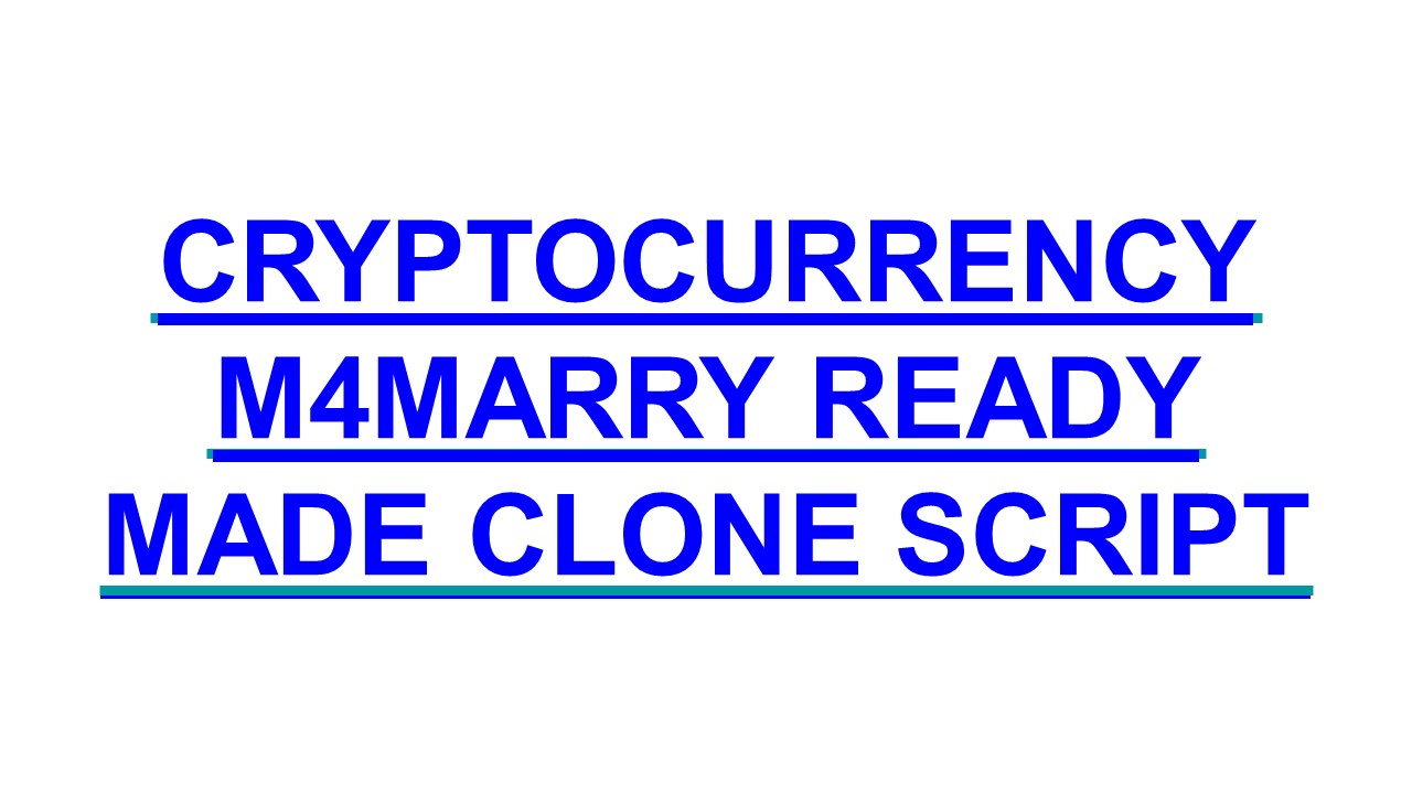 CRYPTOCURRENCY M4MARRY READY MADE CLONE SCRIPT