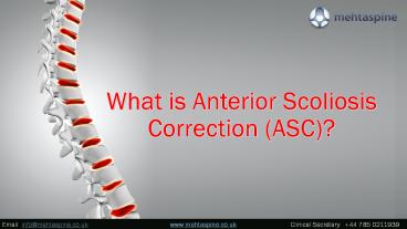 What is Anterior Scoliosis Correction (ASC)?