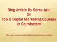 Blog Article on Best Digital Marketing Training Institute in Coimbatore PowerPoint PPT Presentation