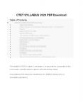 CTET Syllabus 2020 Pdf | Updaed & Detailed Syllabus PowerPoint PPT Presentation