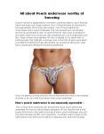 All about Pouch underwear worthy of knowing PowerPoint PPT Presentation