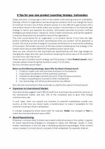 8 Tips for your new product Launching Strategy