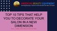 TOP 10 TIPS THAT HELP YOU TO DECORATE YOUR SALON IN A NEW DIMENSION PowerPoint PPT Presentation