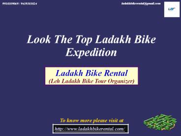 Look The Top Ladakh Bike Expedition