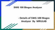 SWG 100 Biogas Analyzer