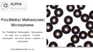Poly(Methyl Methacrylate) Microspheres