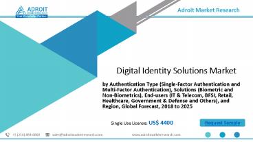 Digital Identity Solutions Market 2020 |Global Industry Analysis by Trend & Growth Forecast 2025