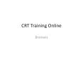 CRT Coaching Online | Brainwiz PowerPoint PPT Presentation