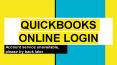 Quickbooks Online Login PowerPoint PPT Presentation