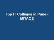 Top IT Colleges in Pune - MITAOE