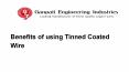 Benefits of using Tinned Coated Wire