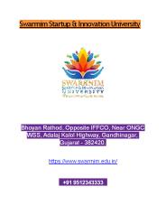 swarrnim startup & innovation university