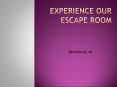 Escape rooms (1) PowerPoint PPT Presentation