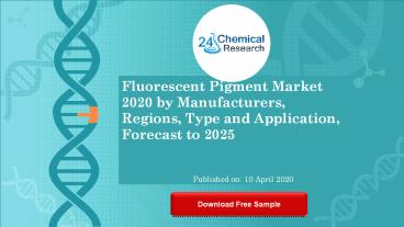 Fluorescent Pigment Market 2020 by Manufacturers, Regions, Type and Application, Forecast to 2025