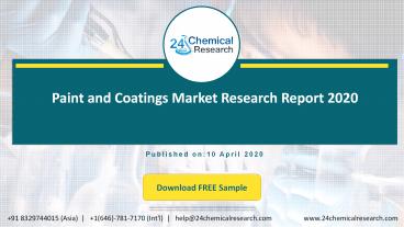 Paint and Coatings Market Research Report 2020