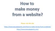 How to make money from a website