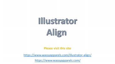 Illustrator align
