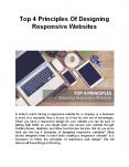 Top 4 Principles Of Designing Responsive Websites PowerPoint PPT Presentation