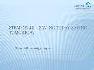 Stem Cells – Saving Today Saving Tomorrow