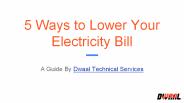 5 ways to lower Your Electricity Bill