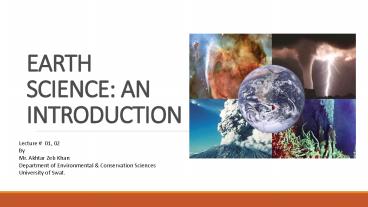Earth Sciences