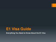 Change of Status to E1 Visa Status