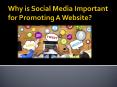 Why is Social Media Important for Promoting A Website? PowerPoint PPT Presentation