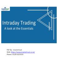 Intraday Trading - A Look at The Essential