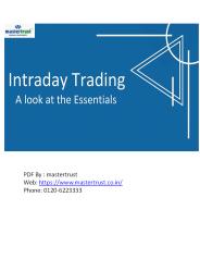 Intraday Trading - A Look at The Essential (1)
