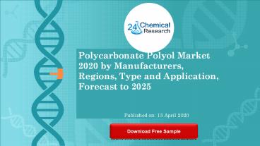 Polycarbonate Polyol Market 2020 by Manufacturers, Regions, Type and Application, Forecast to 2025