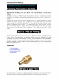 Manufacturer of  Fitting Flare less, Brass Pipe Thread Fitting, Car and Truck Fitting. PowerPoint PPT Presentation