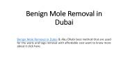 Benign Mole Removal in Dubai