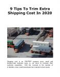 9 Tips To Trim Extra Shipping Cost In 2020 PowerPoint PPT Presentation