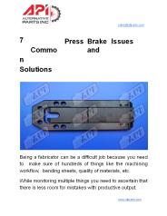 7 Common Press Brake Issues and Solutions