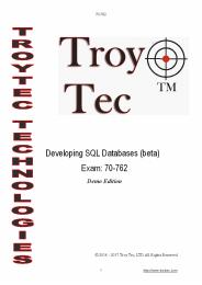 Developing SQL Databases exam 70-762 preparation