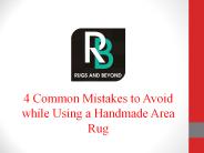 4 Common Mistakes While Using Handmade Rugs