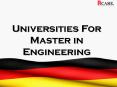 Universities For Master in Engineering PowerPoint PPT Presentation