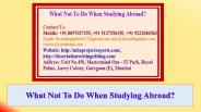 What Not to Do When Studying Abroad