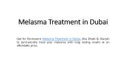 Melasma Treatment in Dubai