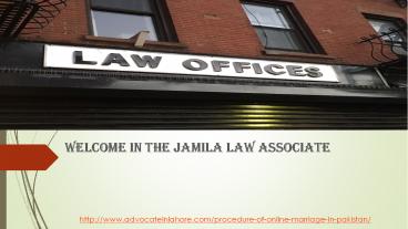 Bried procedure of Online marriage (Registration) in Pakistan