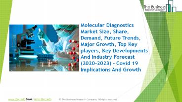 Molecular Diagnostics Market Industry Trends And Emerging Opportunities Till 2023
