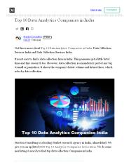 Top 10 Data Analytics Companies in India